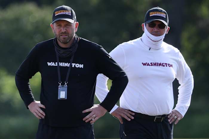 Ron Rivera Scott Turner © Geoff Burke-USA TODAY Sports